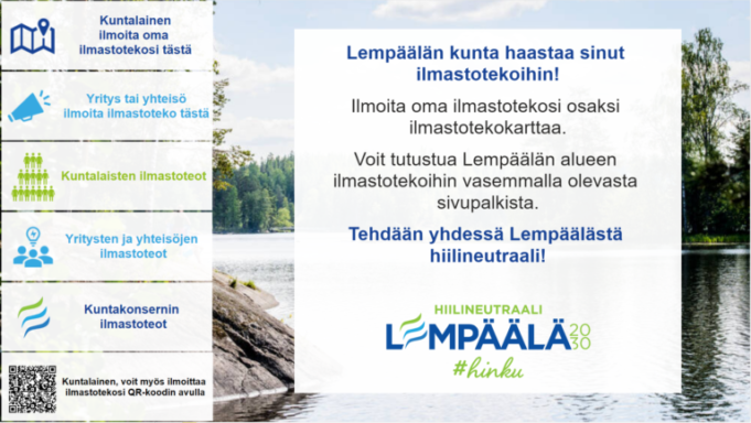 Lempäälän kunta haastaa ilmastotekoihin